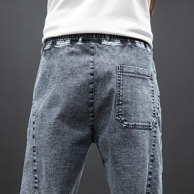 Pantalon de jogging en denim extensible pour homme