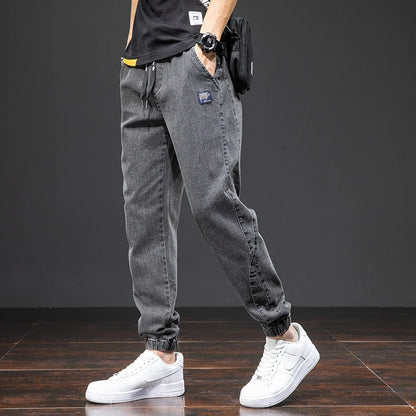 Pantalon de jogging en denim extensible pour homme