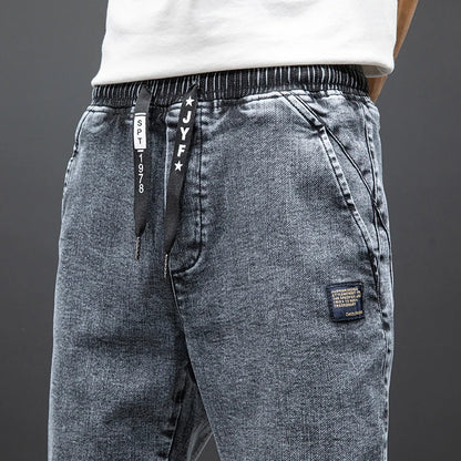 Pantalon de jogging en denim extensible pour homme