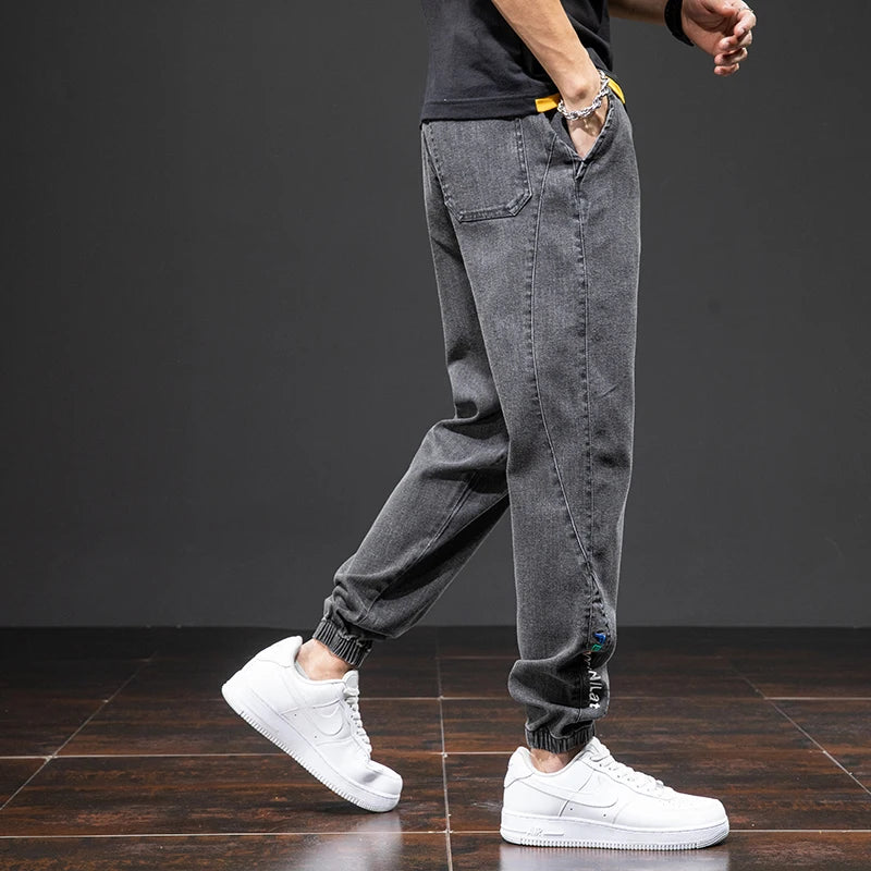 Pantalon de jogging en denim extensible pour homme