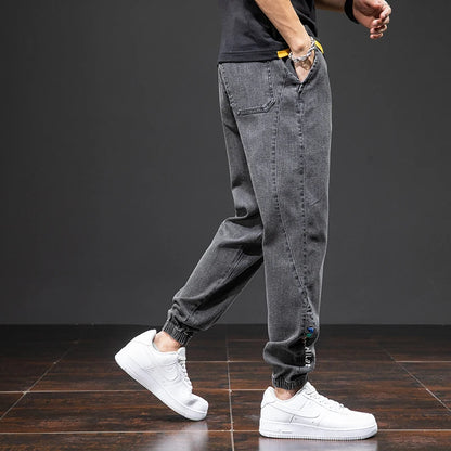 Pantalon de jogging en denim extensible pour homme