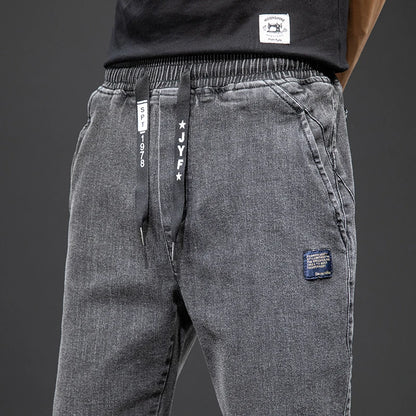 Pantalon de jogging en denim extensible pour homme