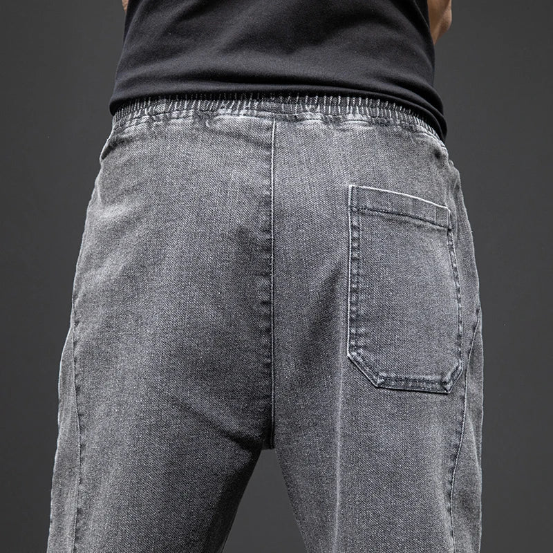 Pantalon de jogging en denim extensible pour homme