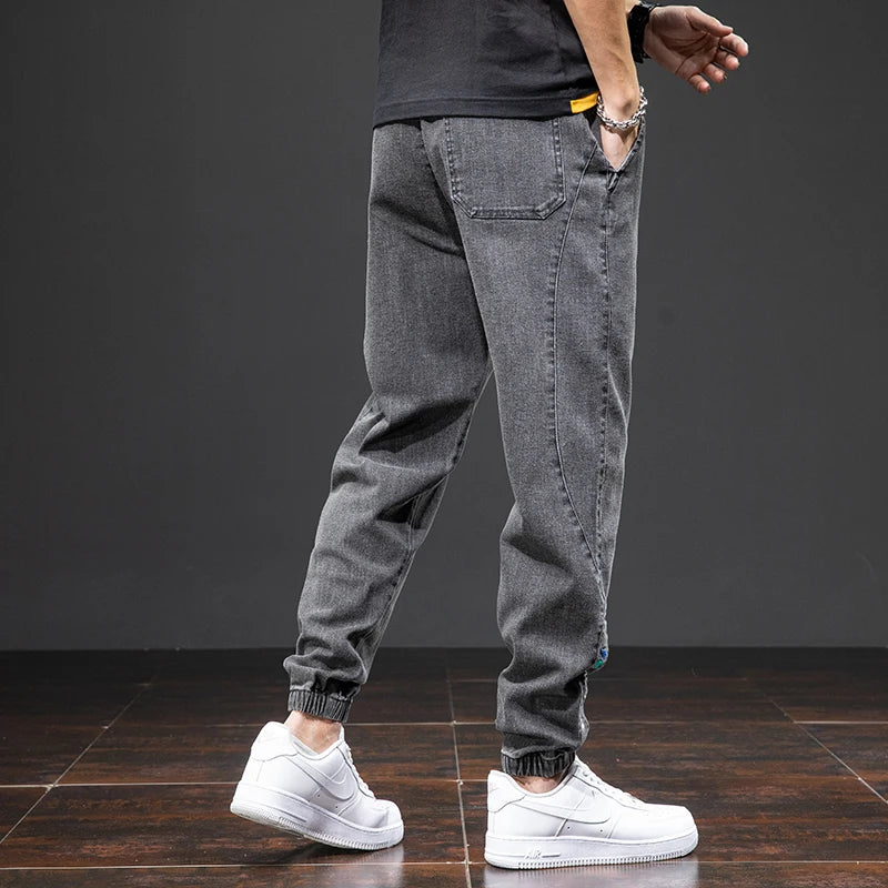 Pantalon de jogging en denim extensible pour homme
