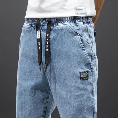 Pantalon de jogging en denim extensible pour homme