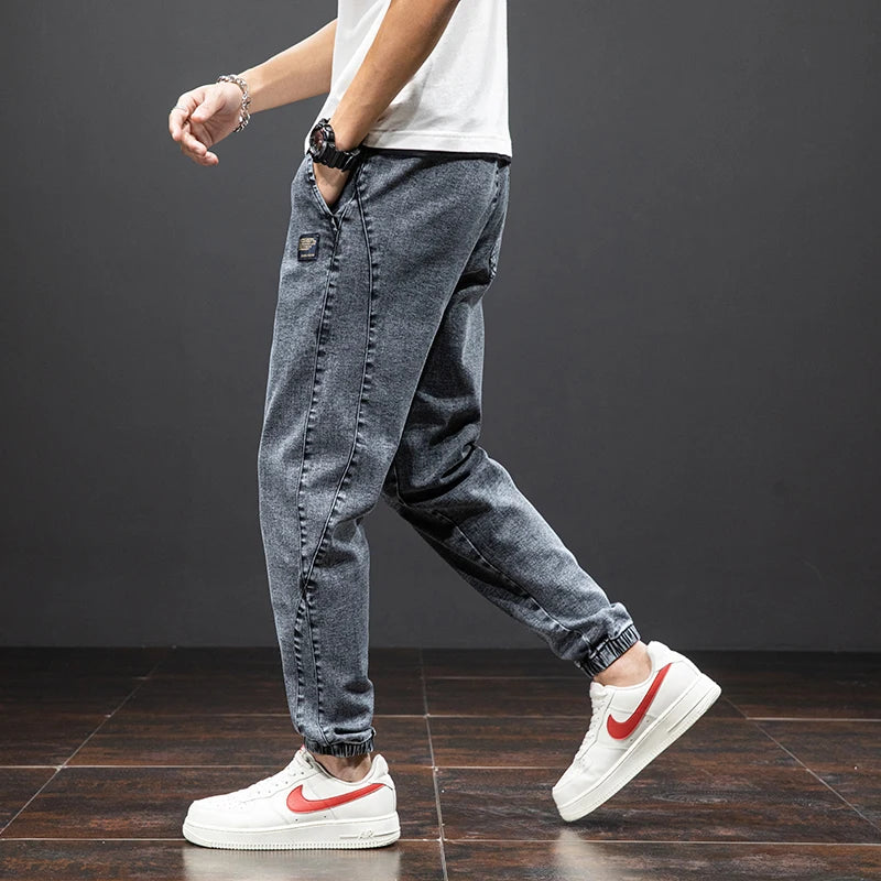 Pantalon de jogging en denim extensible pour homme