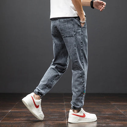 Pantalon de jogging en denim extensible pour homme
