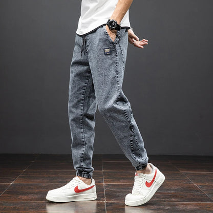 Pantalon de jogging en denim extensible pour homme