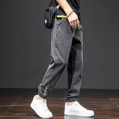Pantalon de jogging en denim extensible pour homme