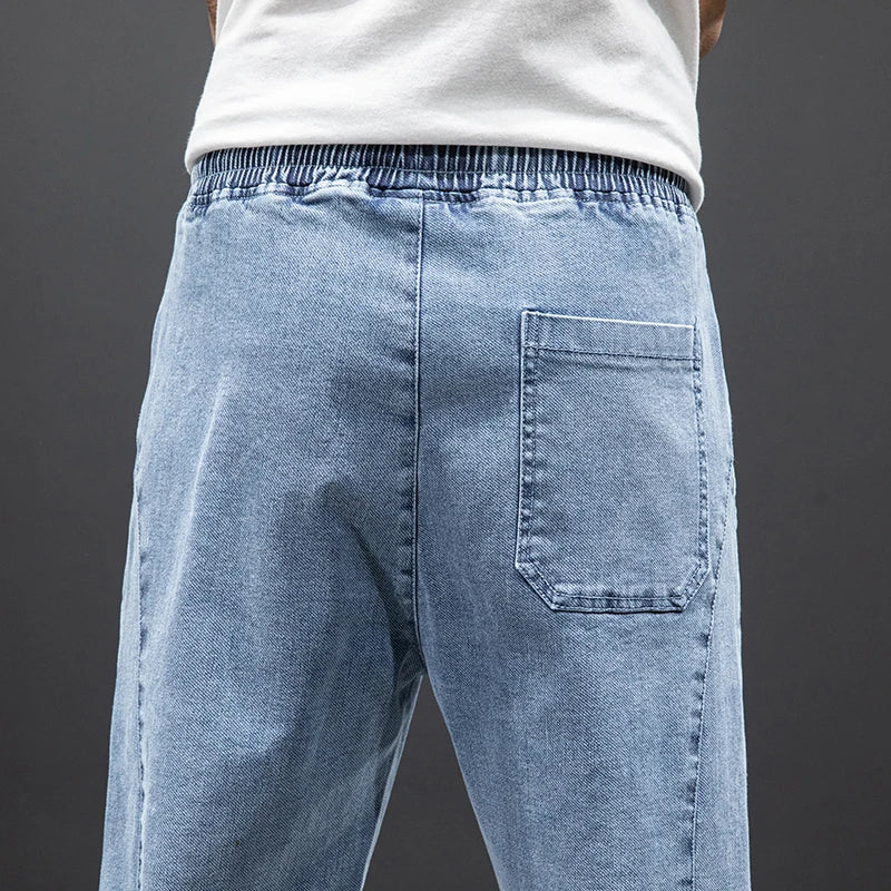 Pantalon de jogging en denim extensible pour homme