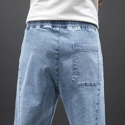 Pantalon de jogging en denim extensible pour homme
