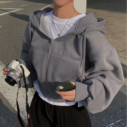 Women's Zip-Up Hoodie – Casual Streetwear