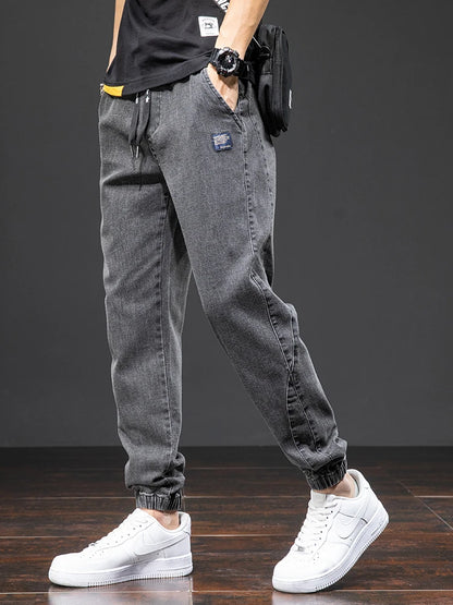 Pantalon de jogging en denim extensible pour homme