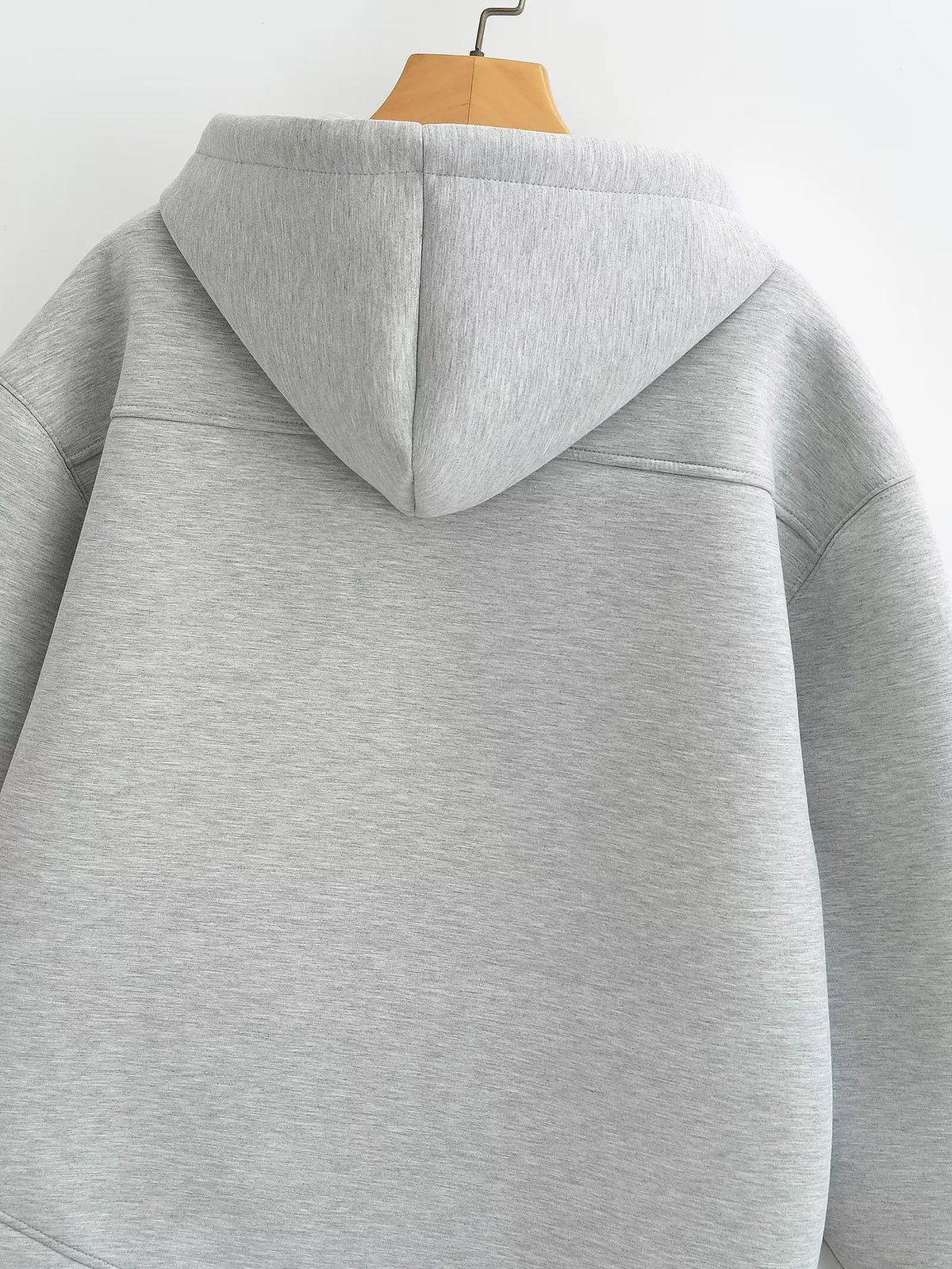 Veste zippée à capuche pour femme – Manteau décontracté ample avec poches