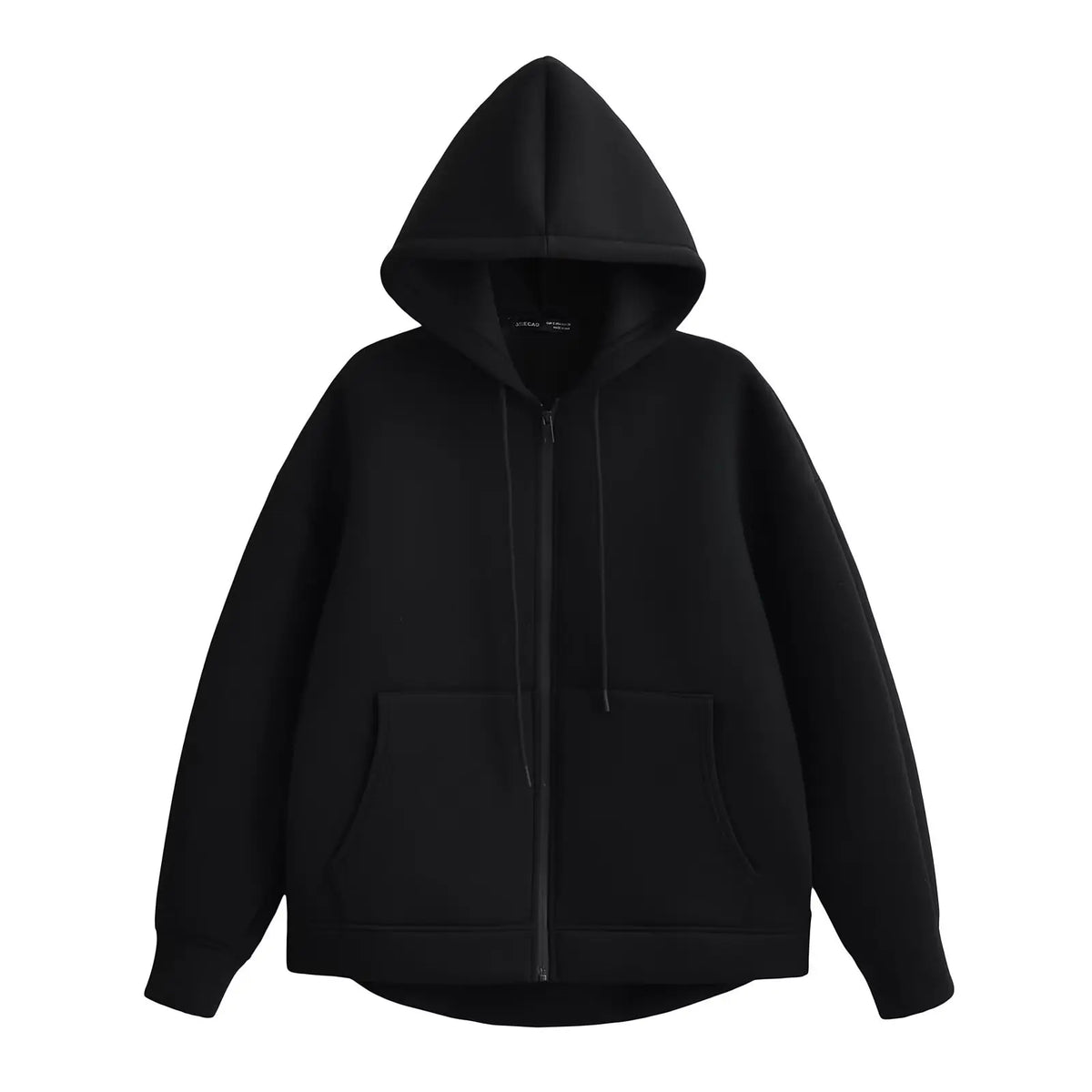 Veste zippée à capuche pour femme – Manteau décontracté ample avec poches