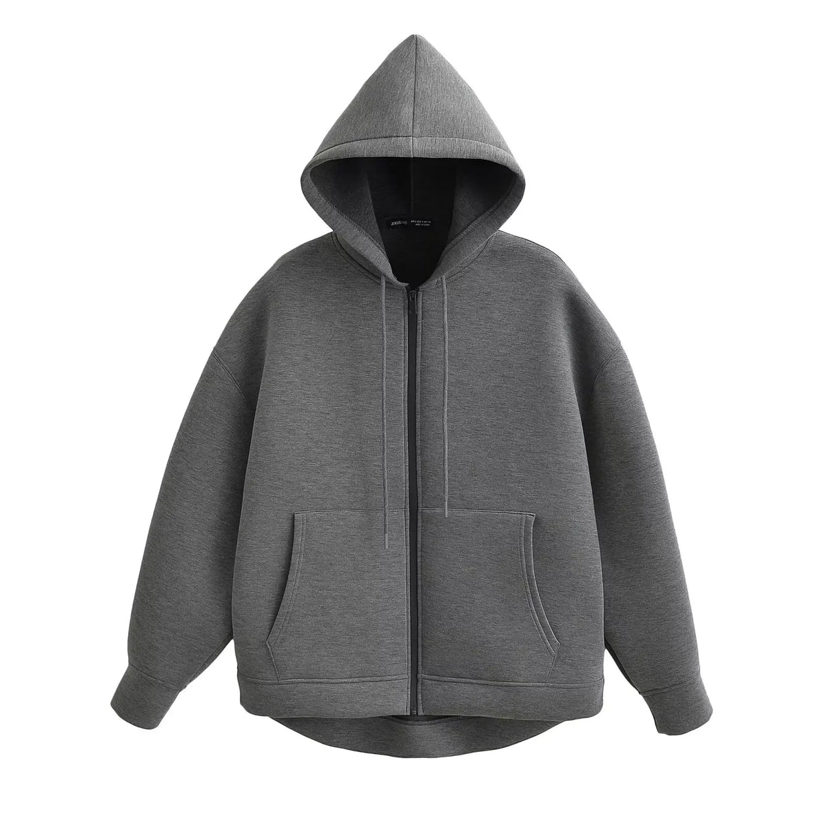 Veste zippée à capuche pour femme – Manteau décontracté ample avec poches