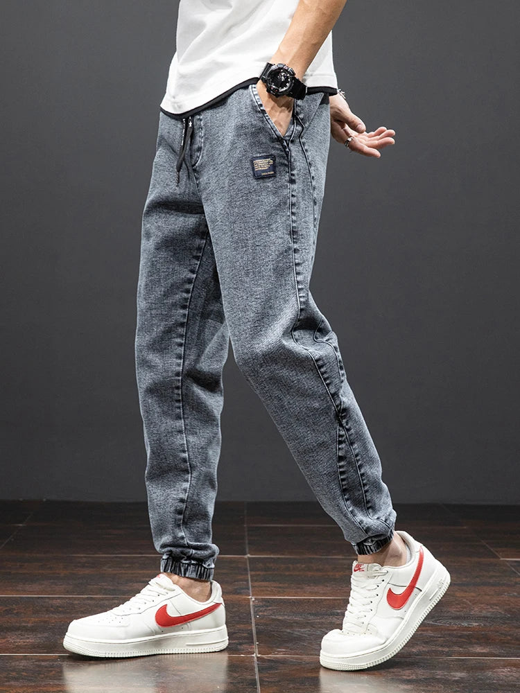 Pantalon de jogging en denim extensible pour homme