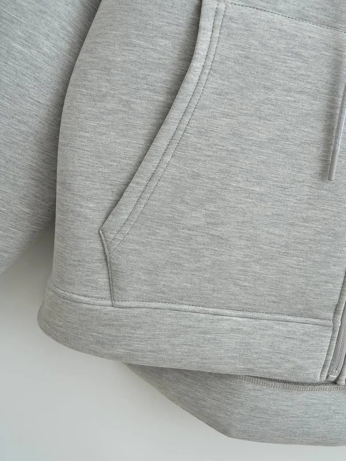 Veste zippée à capuche pour femme – Manteau décontracté ample avec poches