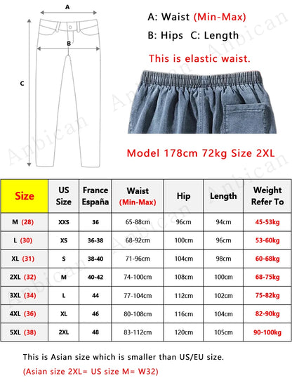 Pantalon de jogging en denim extensible pour homme
