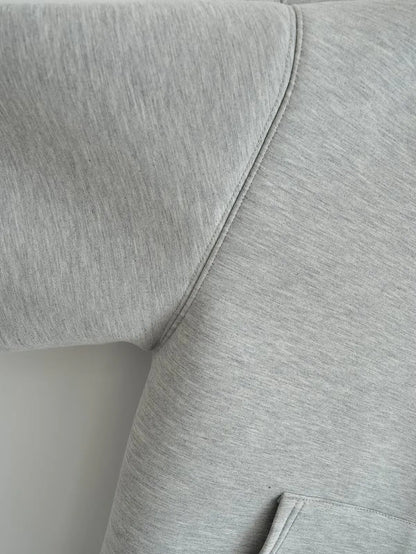 Veste zippée à capuche pour femme – Manteau décontracté ample avec poches